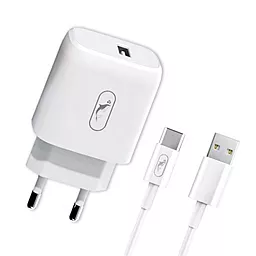Сетевое зарядное устройство SkyDolphin SC22ET 2.1a home charger + USB-C cable white (MZP-000159) - фото Сетевое зарядное устройство SkyDolphin SC22ET 2.1a home charger + USB-C cable white (MZP-000159)