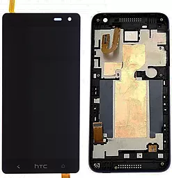 Дисплей HTC Desire 600 з тачскріном і рамкою, оригінал, Black