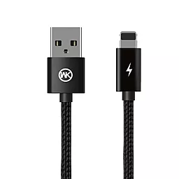 USB Кабель WK Pandora Cross Medal 2.4A 0.5M Lightning Cable Black (WDC-016-CR)
