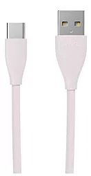 Кабель Maxxter USB-A - Type-C 12w 2.4a 1м cable Pink (UB-C-USB-01GP) - фото Кабель Maxxter USB-A - Type-C 12w 2.4a 1м cable Pink (UB-C-USB-01GP)