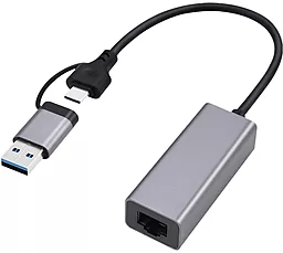 Сетевая карта Cablexpert USB3.1 - RJ45 2500 Mbps 0.15м серый (A-USB3AC-LAN2G-01) - фото Сетевая карта Cablexpert USB3.1 - RJ45 2500 Mbps 0.15м серый (A-USB3AC-LAN2G-01)