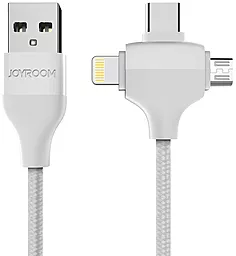 Кабель USB Joyroom S-L317 3-in-1 USB to Type-C/Lightning/micro USB cable White