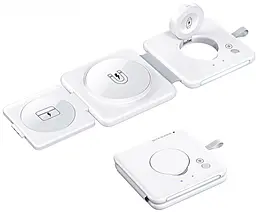 Беспроводная док-станция Remax RP-W87 Vukey Series 4-in-1 wireless charger white - фото Беспроводная док-станция Remax RP-W87 Vukey Series 4-in-1 wireless charger white