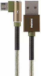 USB Кабель Remax Ranger 12w 2.a micro USB cable dark green (RC-119m)