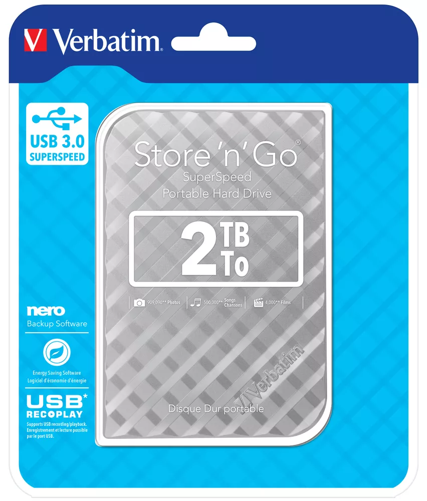 Внешний жесткий диск Verbatim Store'n Go 2.5" 2TB (53198) - фото 4