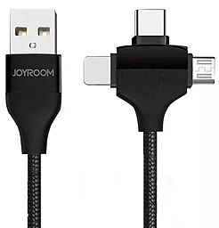 Кабель USB Joyroom 3-in-1 USB to Type-C/Lightning/micro USB cable black (S-L317)