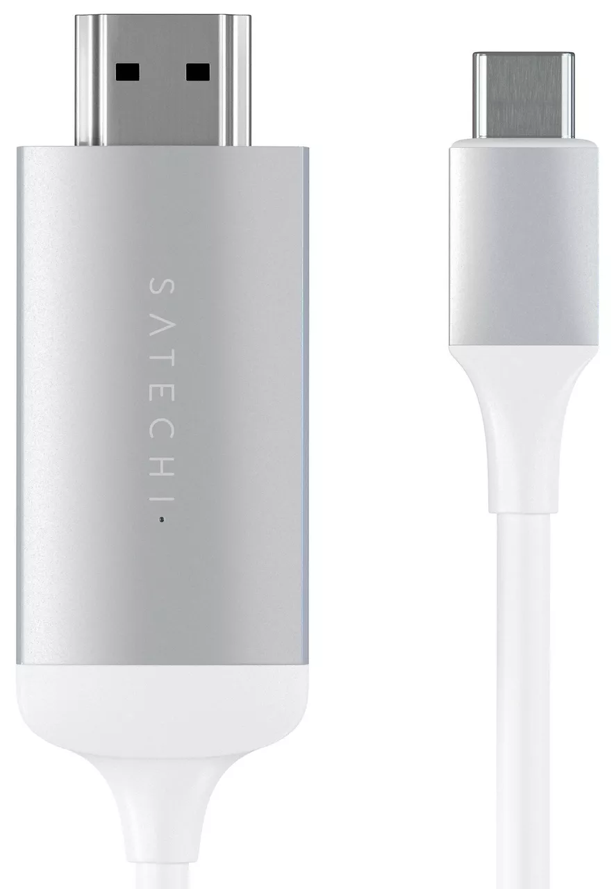 Відеокабель Type-C to 4K HDMI Cable Silver (ST-CHDMIS) Satechi - фото 1