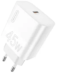 Сетевое зарядное устройство WUW C202 45w GaN PD USB-C fast charger white - фото Сетевое зарядное устройство WUW C202 45w GaN PD USB-C fast charger white
