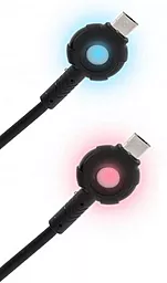 Кабель USB MOXOM MX-CB72 LED micro USB Cable Black - миниатюра 2