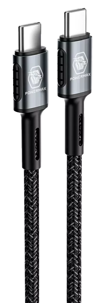 Кабель Powermax Bravo USB Type-C - Type-C 65w 3.25a 1м PD cable Black (PWRMX042PDСС) - фото 3
