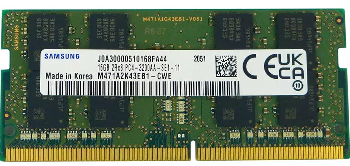 Оперативная память для ноутбука Samsung 16 GB SO-DIMM DDR4 3200 MHz (M471A2K43EB1-CWE) - фото 1