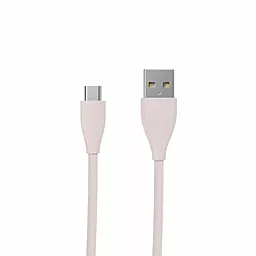Кабель Maxxter USB-A - micro USB 12w 2.4a 1м cable Peach Pink (UB-M-USB-01GP)