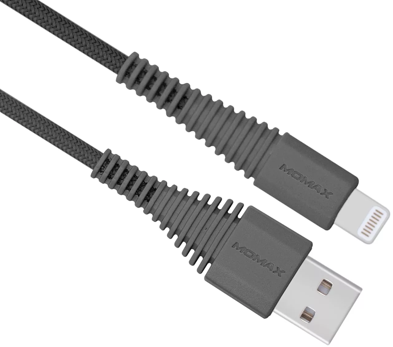 Кабель Momax DL8 USB-A - Lightning 12w 2.4a 1.2м cable Gray - фото 3