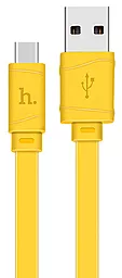 Кабель USB Hoco X5 Bamboo USB Type-C Cable Yellow