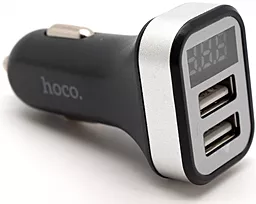 Автомобільний зарядний пристрій Hoco Z3 2USB Digital Display 3.1А Black