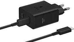 Мережевий зарядний пристрій Samsung 50w PD 2xUSB-C ports fast charger + USB-C to USB-C cable black (EP-T5020XBEGEU) - фото Мережевий зарядний пристрій Samsung 50w PD 2xUSB-C ports fast charger + USB-C to USB-C cable black (EP-T5020XBEGEU)