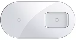 Бездротовий (індукційний) зарядний пристрій Baseus Simple 2in1 Phone + Pods Pro Edition White (WXJK-C02)