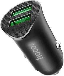 Автомобільний зарядний пристрій з швидкою зарядкою Hoco Z39 Farsighted 18W 3.4A + micro USB Cable Black - мініатюра 8