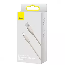 USB Кабель Baseus Jelly Liquid Silica Gel Fast Charging Data 2.4A 1.2M Lightning Cable  Pink (CAGD000004) - мініатюра 4