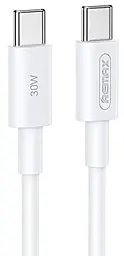Кабель Remax RC-C021 Marlik Series USB Type-C - Type-C 30w 3a 1м PD cable white - фото Кабель Remax RC-C021 Marlik Series USB Type-C - Type-C 30w 3a 1м PD cable white
