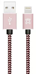 Кабель USB XtremeMac Nylon 1.2M Lightning Cable Rose Gold (XCL-PRC-33)