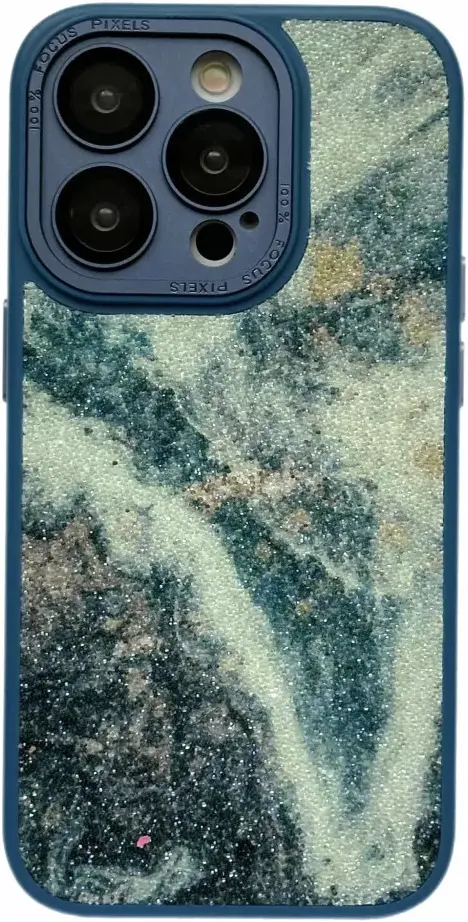 Чохол 1TOUCH Glitter Marble Case для Apple iPhone 12 Blue - фото 1