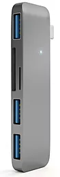 Мультипортовый USB Type-C хаб Satechi 3-in-1 Combo Hub Space Gray (ST-TCUHM) - миниатюра 3