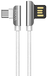 Кабель Hoco U42 Exquisite Steel USB-A - Type-C 12w 2.4a 1.2м cable White - фото Кабель Hoco U42 Exquisite Steel USB-A - Type-C 12w 2.4a 1.2м cable White