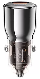 Автомобильное зарядное устройство XO CC58 95w PD USB-C/USB-A ports car charger black - фото Автомобильное зарядное устройство XO CC58 95w PD USB-C/USB-A ports car charger black