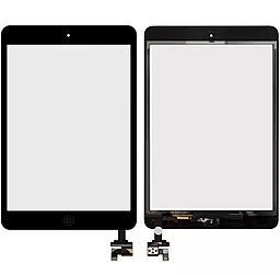 Сенсор (тачскрин) Apple iPad Mini (A1432, A1454, A1455), (полный комплект с кнопкой Home), оригинал, Black