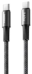 Кабель Remax C17 Velocity Aluminum Alloy USB Type-C - Type-C 240w 5a 1.2м PD cable Black - фото Кабель Remax C17 Velocity Aluminum Alloy USB Type-C - Type-C 240w 5a 1.2м PD cable Black