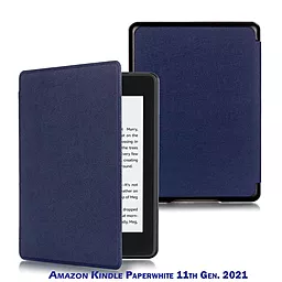 Чехол для планшета BeCover Smart Case для Amazon Kindle Paperwhite 11th Gen. 2021 Deep Blue (707203) - фото Чехол для планшета BeCover Smart Case для Amazon Kindle Paperwhite 11th Gen. 2021 Deep Blue (707203)