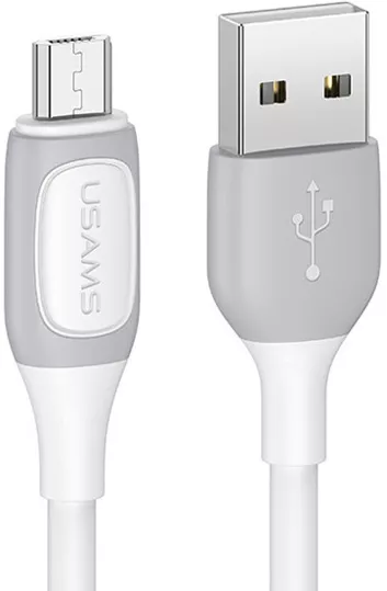 Кабель Usams SJ597 USB-A - micro USB 10w 1м cable White - фото 2