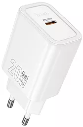 Сетевое зарядное устройство Hoco N60 20w GaN PD USB-C fast charger white