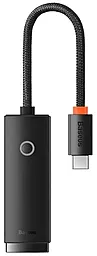 Сетевая карта Baseus Lite Series Ethernet Adapter USB-C - RJ45 100Mbps Black (WKQX000201) - фото Сетевая карта Baseus Lite Series Ethernet Adapter USB-C - RJ45 100Mbps Black (WKQX000201)