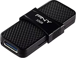 Флешка PNY Duo-Link For Android 32GB (P-FD32GOTGSLMB-GE) Black - фото Флешка PNY Duo-Link For Android 32GB (P-FD32GOTGSLMB-GE) Black