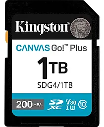 Карта пам'яті Kingston SDXC Canvas Go! Plus 1TB UHS-I U3 V30 Class 10 (SDG4/1TB) - фото Карта пам'яті Kingston SDXC Canvas Go! Plus 1TB UHS-I U3 V30 Class 10 (SDG4/1TB)