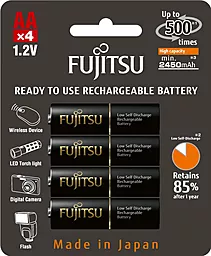 Аккумулятор Fujitsu AA (R6) 2450mAh 4шт (HR-3UTHC) - миниатюра 3