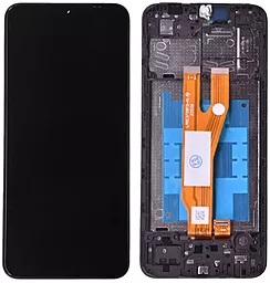 Дисплей Samsung Galaxy A03 Core A032 (двойной шлейф) с тачскрином и рамкой, Black