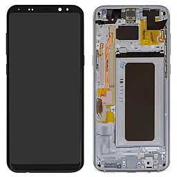 Дисплей Samsung Galaxy S8 Plus G955 с тачскрином и рамкой, сервисный оригинал, Silver