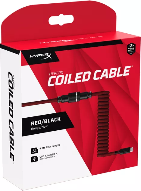 Кабель HyperX USB-A - Type-C 12w 2.4a 1.37м cable Red/Black (6J677aA) - фото 8