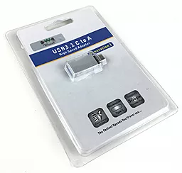 OTG-переходник Wiretek Type C - USB AF Silver (WK-AUC) - миниатюра 2