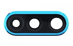 Стекло камеры Huawei P30 Lite (48mp) / P30 Lite (24mp) / Nova 4e в рамке, Original Peacock Blue