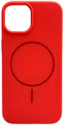 Чехол Silicone Case Full Fine Ring MagSafe для Apple iPhone 15 Peach - фото Чехол Silicone Case Full Fine Ring MagSafe для Apple iPhone 15 Peach