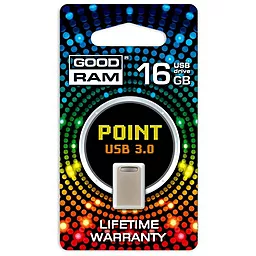 Флешка GooDRam 16Gb POINT USB 3.0 (PD16GH3GRPOSR10) Silver - фото Флешка GooDRam 16Gb POINT USB 3.0 (PD16GH3GRPOSR10) Silver