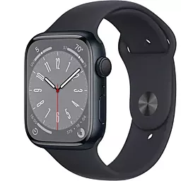 Смарт-годинник Apple Watch Series 8 GPS 45mm Midnight Aluminum Case w. Midnight Sport Band - M/L (MNUL3) (US)