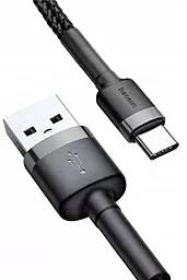 Кабель USB Baseus Cafule 3M USB Type-C Cable Black (CATKLF-UG1) - миниатюра 2