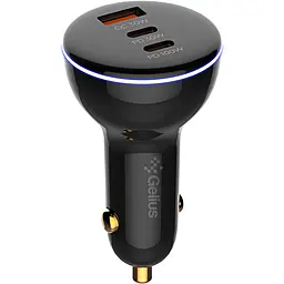 Автомобільний зарядний пристрій Gelius Tronex GP-CC012 160w PD 2xUSB-C/USB-A ports charger black - фото Автомобільний зарядний пристрій Gelius Tronex GP-CC012 160w PD 2xUSB-C/USB-A ports charger black
