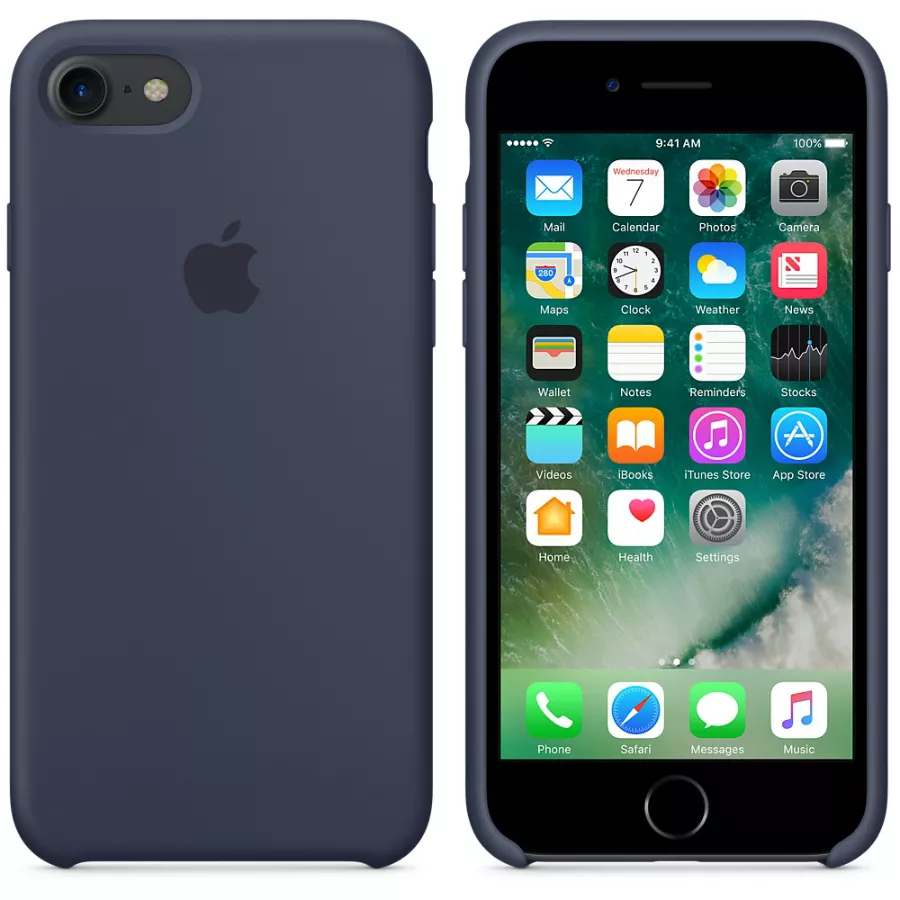 Чехол Silicone Case для Apple iPhone 7, iPhone 8 Midnight Blue - фото 2