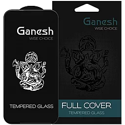 Защитное стекло Ganesh (Full Cover) для Apple iPhone 13, iPhone 13 Pro, iPhone 14, iPhone 16e, iPhone 17e Черный